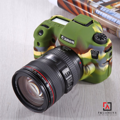 Vỏ cao su - Cover máy ảnh Canon 6 - màu Camo