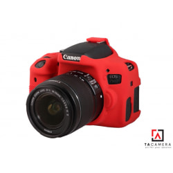 Vỏ cao su - Cover máy ảnh Canon 750D - Màu Đỏ