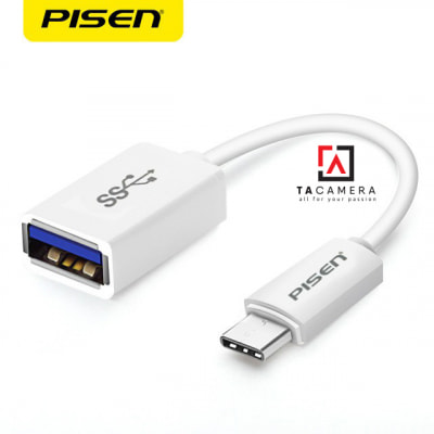 Cáp OTG Pisen - Chuyển Hình Từ Máy Ảnh Sang Điện Thoại Android - USB Type-C