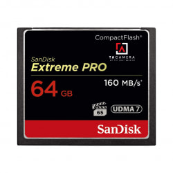 Thẻ Nhớ CompactFlash (CF) SanDisk Extreme Pro 64GB 160mb/s (BH 24T)