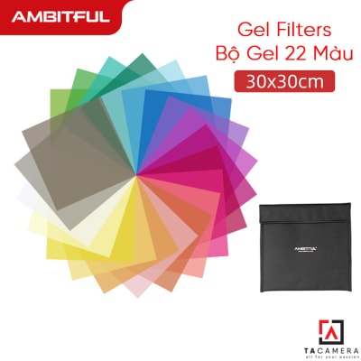 Gel Filters - Bộ Gel 22 Màu Ambitful - 30x30cm