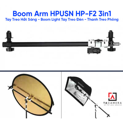 Boom Arm HPUSN HP-F2 3in1 - Tay Treo Hắt Sáng - Boom Light Tay Treo Đèn - Thanh Treo Phông