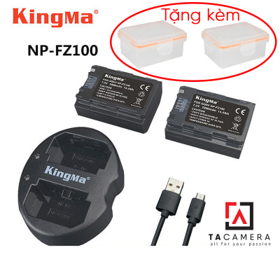 Pin - Sạc Đôi KingMa Cổng USB Cho Sony FZ100 2000mAh