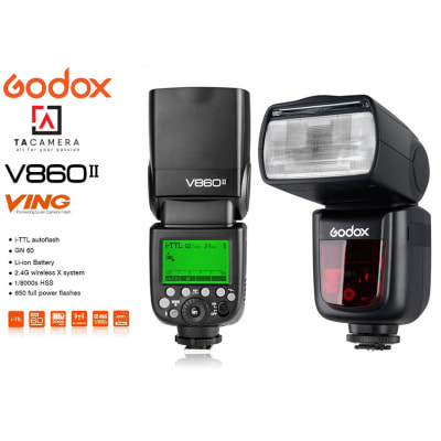 Đèn Flash Godox V860 II-TTL for Nikon - Tặng Kèm Omi