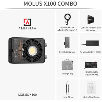  Đèn LED Sáng Liên Tục Zhiyun Molus X100 Bản Combo