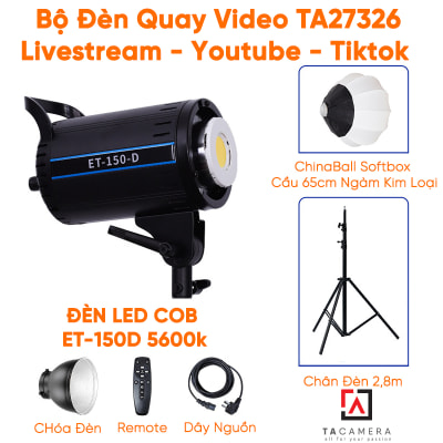 Bộ Đèn Quay Video - Livestream - Youtube - Tiktok TA27326 (LED ET-150D)