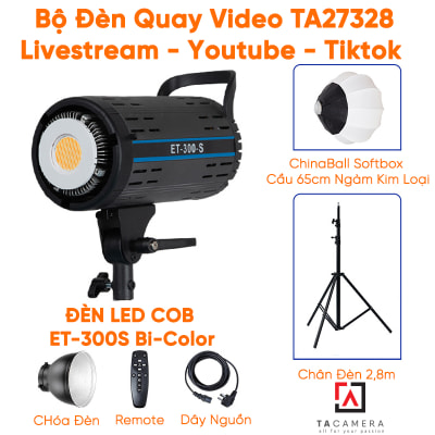 Bộ Đèn Quay Video - Livestream - Youtube - Tiktok TA27328 (LED ET-300S Bi-Color)