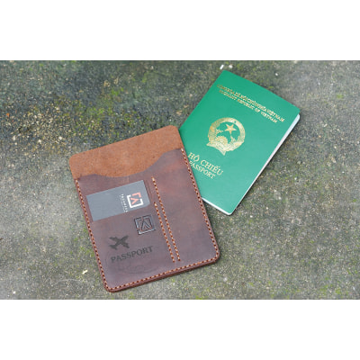 Ví Passport Da Bò Handmade TA5046