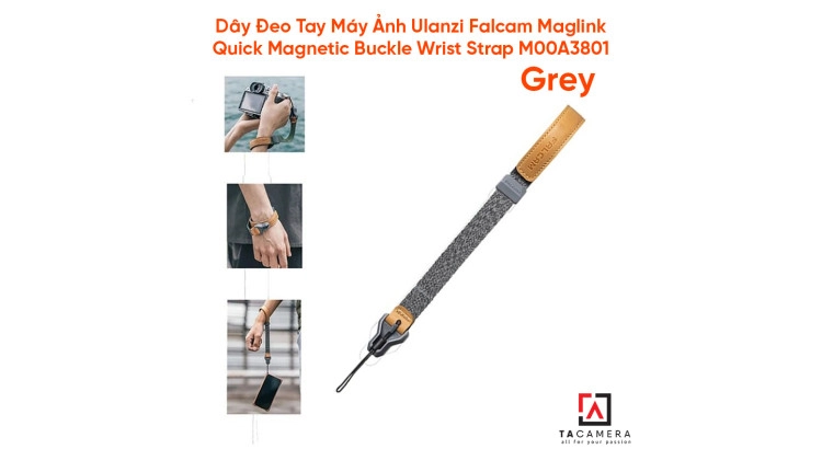 Dây Đeo Tay Máy Ảnh Ulanzi Falcam Maglink Quick Magnetic Buckle Wrist Strap M00A3801 - Grey