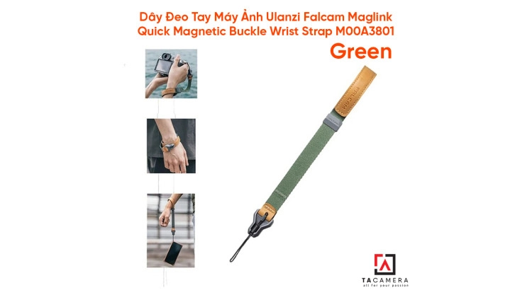 Dây Đeo Tay Máy Ảnh Ulanzi Falcam Maglink Quick Magnetic Buckle Wrist Strap M00A3801 - Green