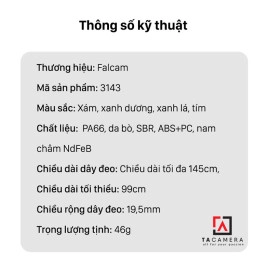 Dây Đeo Máy Ảnh Thao Tác Nhanh Ulanzi Falcam Maglink Quick Magnetic Buckle Shoulder Strap Lite 3143 - Xám