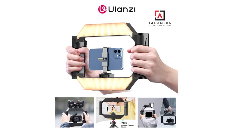 Khung Đỡ Điện Thoại Chống Rung Ulanzi URig Light 3265 - Tích Hợp Đèn LED Fill Light