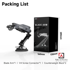 Thiết Bị Hỗ Trợ Chống Rung Movmax Blade Arm Cho DJI Pocket 3, Action Cam