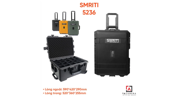 Vali Chống Sốc - Chống Nước Smriti S5236 Đựng Thiết Bị Quay Phim, Chụp Ảnh, Đồ Cá Nhân - Loại Lớn