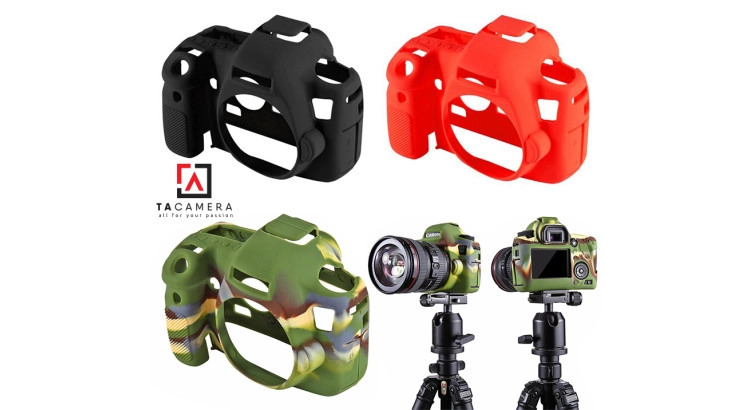  Vỏ cao su - Cover máy ảnh Canon 6 - màu Đỏ