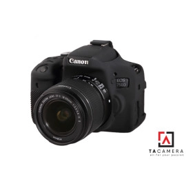 Vỏ cao su - Cover máy ảnh Canon 750D - Màu Đen