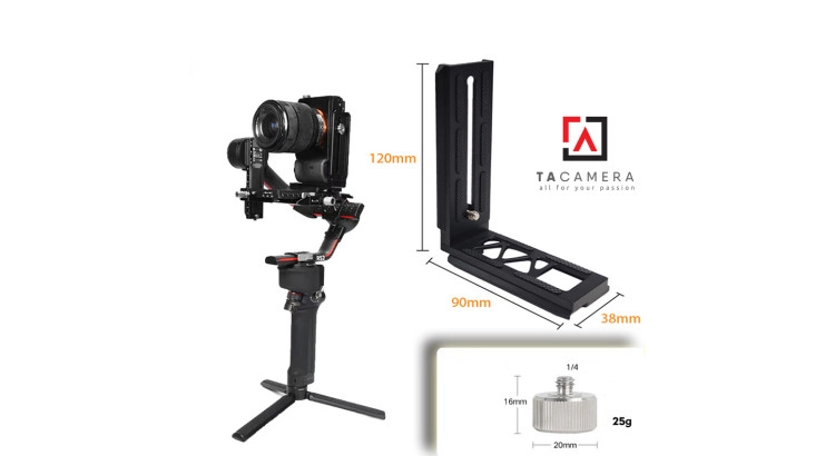 L Plate Hỗ Trợ Quay Khung Đứng Gimbal DJI Ronin RS2 RSC2 RS3 S SC