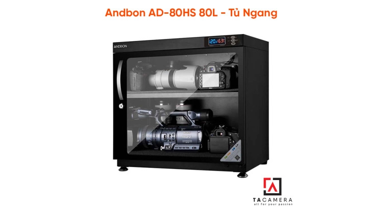 Tủ Chống Ẩm Máy Ảnh Andbon AD-80HS 80L - Tủ Ngang