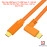 Dây Cáp Type-C To USB Type-C - Chụp Ảnh Flatlay Bằng Liveview - Màu Cam - Dài 5m - Right Angle