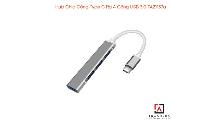 Hub Chia Cổng Type C Ra 4 Cổng USB 3.0 TA21137a