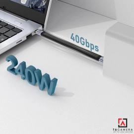 Cáp Type-C To Type-C Đa Năng - 13cm - 240w - 8K