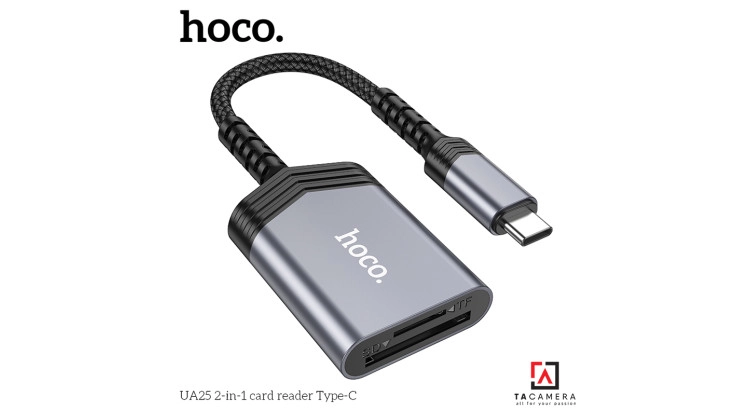 Đầu Đọc Thẻ Nhớ Cho Điện Thoại - OTG Hoco UA25 Đọc Thẻ SD/TF - Cổng Type-C