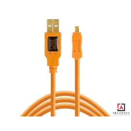 Dây TetherPro USB 2.0 To Mini-B 8-Pin - Kết Nối Máy Ảnh Và Máy Tính - Laptop - PC - Macbook - iMac - Màu Cam - Dài 4,6m