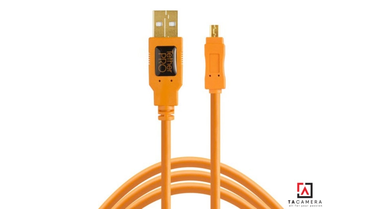 Dây TetherPro USB 2.0 To Mini-B 8-Pin - Kết Nối Máy Ảnh Và Máy Tính - Laptop - PC - Macbook - iMac - Màu Cam - Dài 4,6m