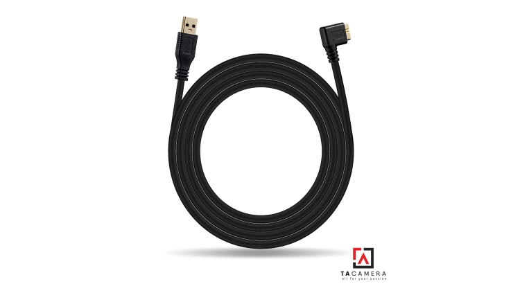 Dây Cáp USB 3.0 To Micro-B - Chụp Ảnh Flatlay Bằng Liveview - Dài 10m - Right Angle