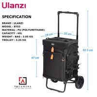 Xe Đẩy Vali Kéo Thiết Bị Chụp Hình Ngoại Cảnh Ulanzi BT-03 Kiêm Balo Đa Năng