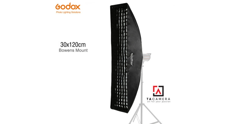 Bowen Mount Softbox Godox 30x120cm - Có Tổ Ong