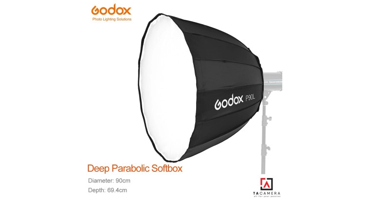 Bowen Mount Softbox Parabolic Godox P90L - 16 Cạnh 90cm
