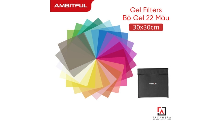 Gel Filters - Bộ Gel 22 Màu Ambitful - 30x30cm