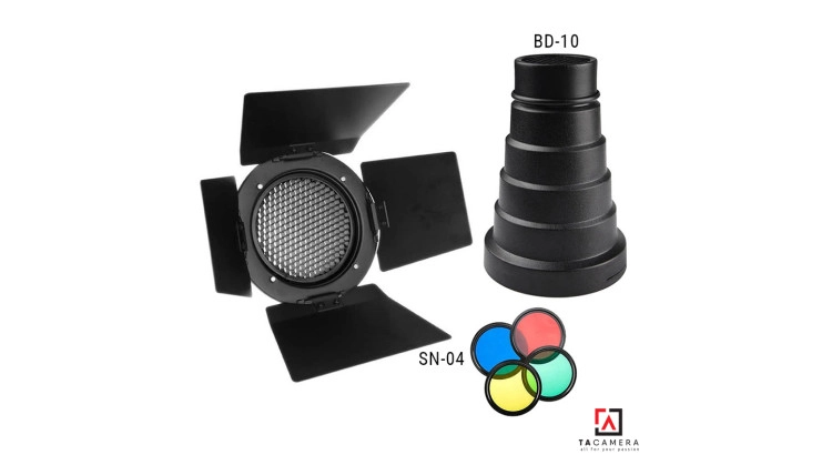 Combo Barndoor & Snoot Cho AD300 Pro / AD400 Pro - Godox BD-10 SN-04