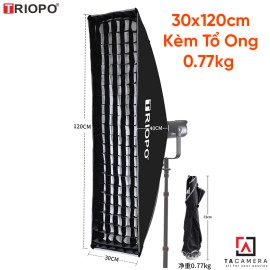 Softbox Thao Tác Nhanh Triopo 30x120cm - Kèm Tổ Ong