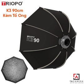 Softbox Bát Giác Thao Tác Nhanh Triopo K3-90 - 90cm Kèm Tổ Ong