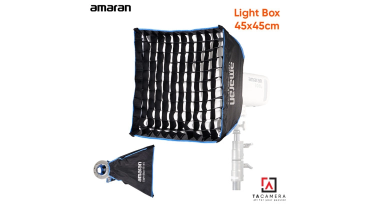Bowen Mount Softbox Amaran Light Box 45x45 - Thao Tác Nhanh Kèm Tổ Ong - 45x45cm