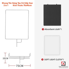 Khung Tản Sáng Tay Cờ Gấp Gọn 2 in 1 - 75x90cm