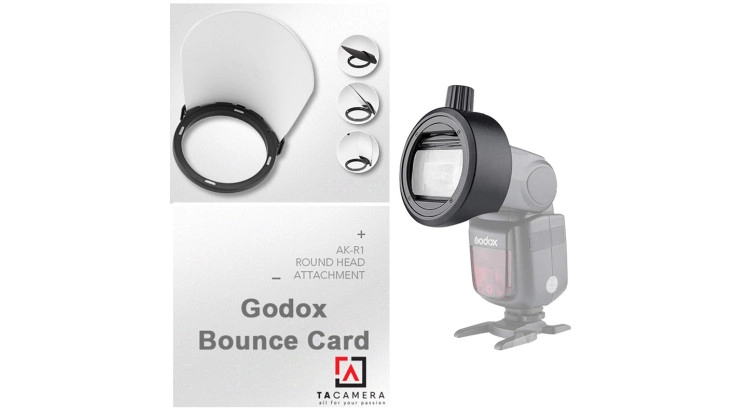 Combo Tản Sáng Godox AK-R12 Bounce Card + Đế Nam Châm S-R1