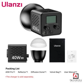Đèn LED Mini Ulanzi L023 Pro Bi Color + Adapter HT005 + Tản Sáng Bát Giác AS-D30 30cm