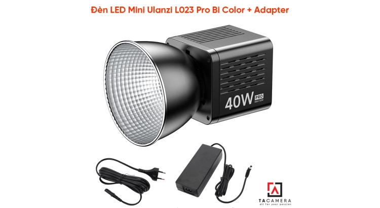 Đèn LED Mini Ulanzi L023 Pro Bi Color + Adapter Nguồn HT005