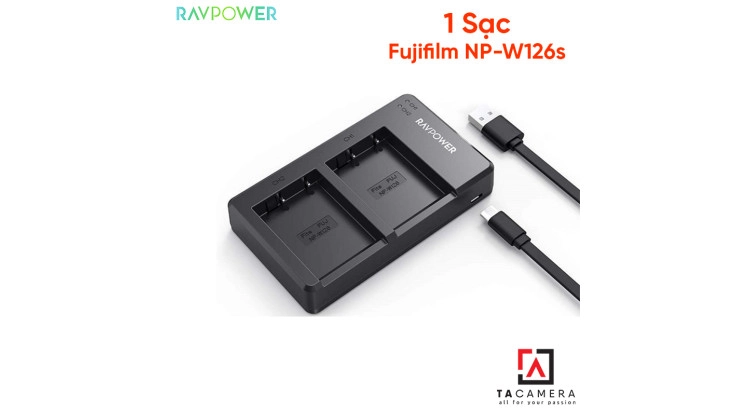 Sạc Đôi RAVPower Cho Fujifilm NP-W126S