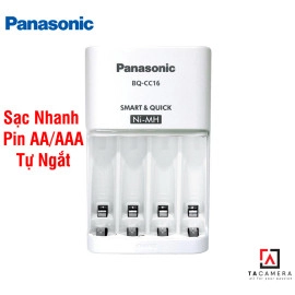 Sạc Nhanh Panasonic BQ-CC16 Chính Hãng, Sạc Pin AA, AAA Đầy Pin Tự Ngắt