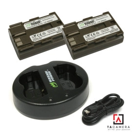 Pin - Sạc Đôi Wasabi Cổng USB Cho Canon BP-511: 5D, 20D, 30D, 40D, 50D...