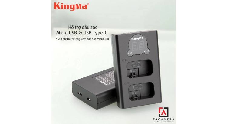 Sạc Pin Máy Ảnh KingMa Có Màn Hình LCD