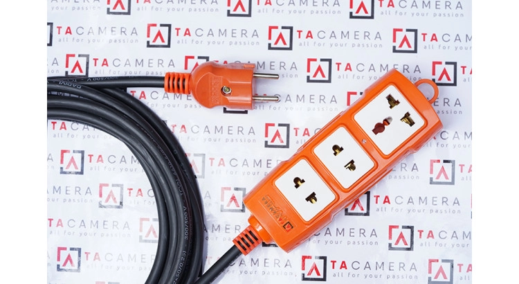 Dây Nối Nguồn Công Suất Lớn - Chịu Tải 3000w - 3 Ổ Cắm - Dài 7m