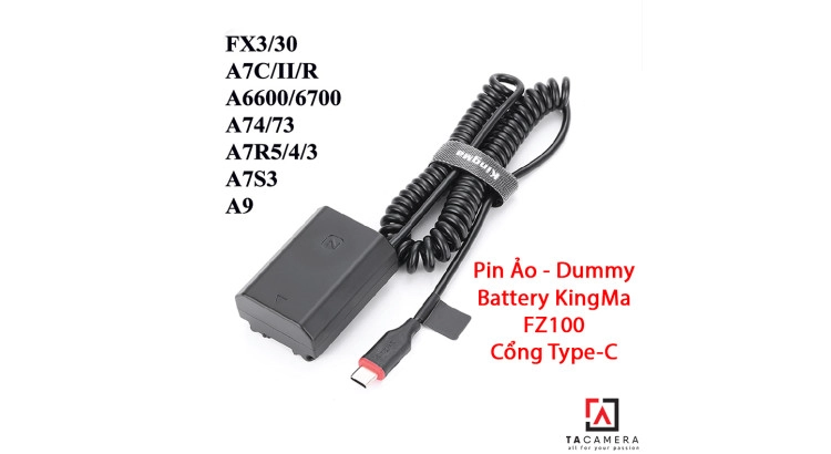 Pin Ảo - Dummy Battery KingMa FZ100 Cổng Type-C