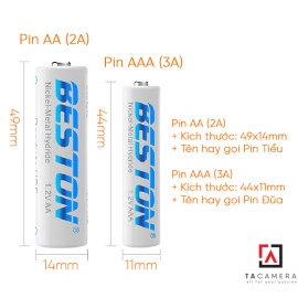 Pin Sạc Beston AA 1.2v 3300mAh - 2 Viên