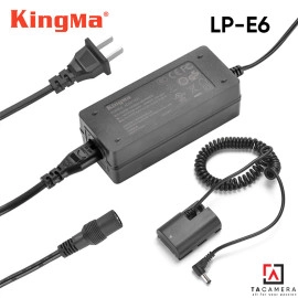 Pin Ảo - Dummy Battery KingMa Cho Canon LP-E6 + Adapter Dùng Nguồn Điện 220v