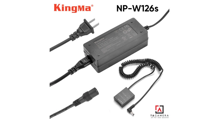 Pin Ảo - Dummy Battery KingMa Cho Fujifilm NP-W126s + Adapter Dùng Nguồn Điện 220v